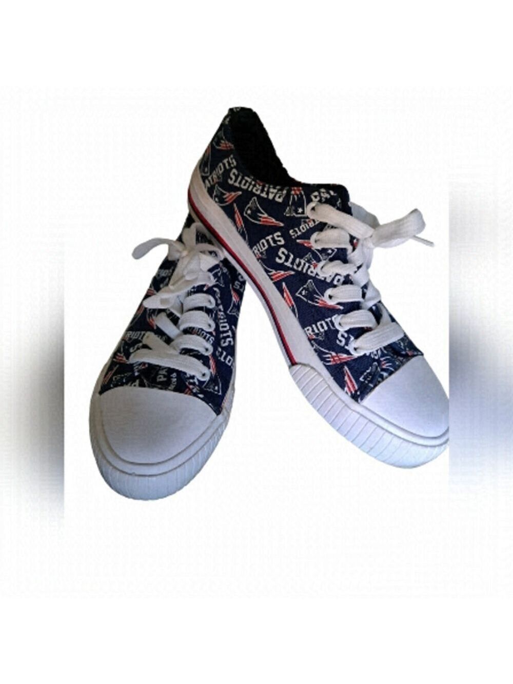 FOCO NFL NEW ENGLAND PATRIOTS canvas sneakers ladies size 8 skater streetwear